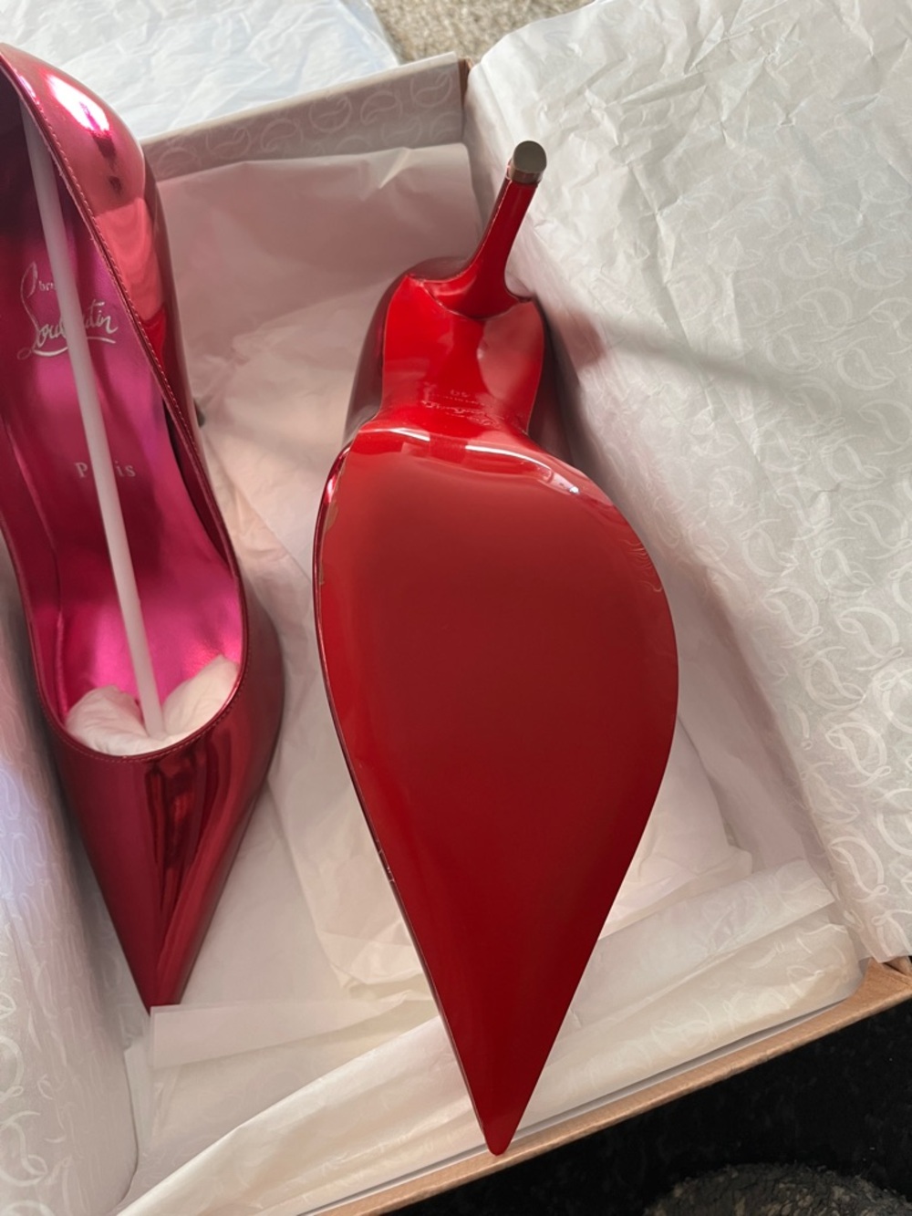 Christian Louboutin Miss Z Metallic Fuchsia Pumps - Picture 8 of 10